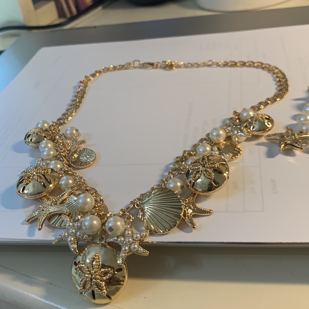Macys NWOT never worn. No tarnish. Nautical necklace and bracelet set. - Picture 6 of 10